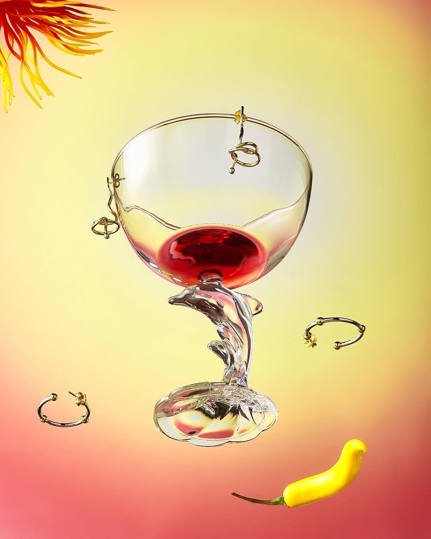 Drinks and jewelry - Tous 2022 Cocktail Campaign - Set Design by Maria Ona